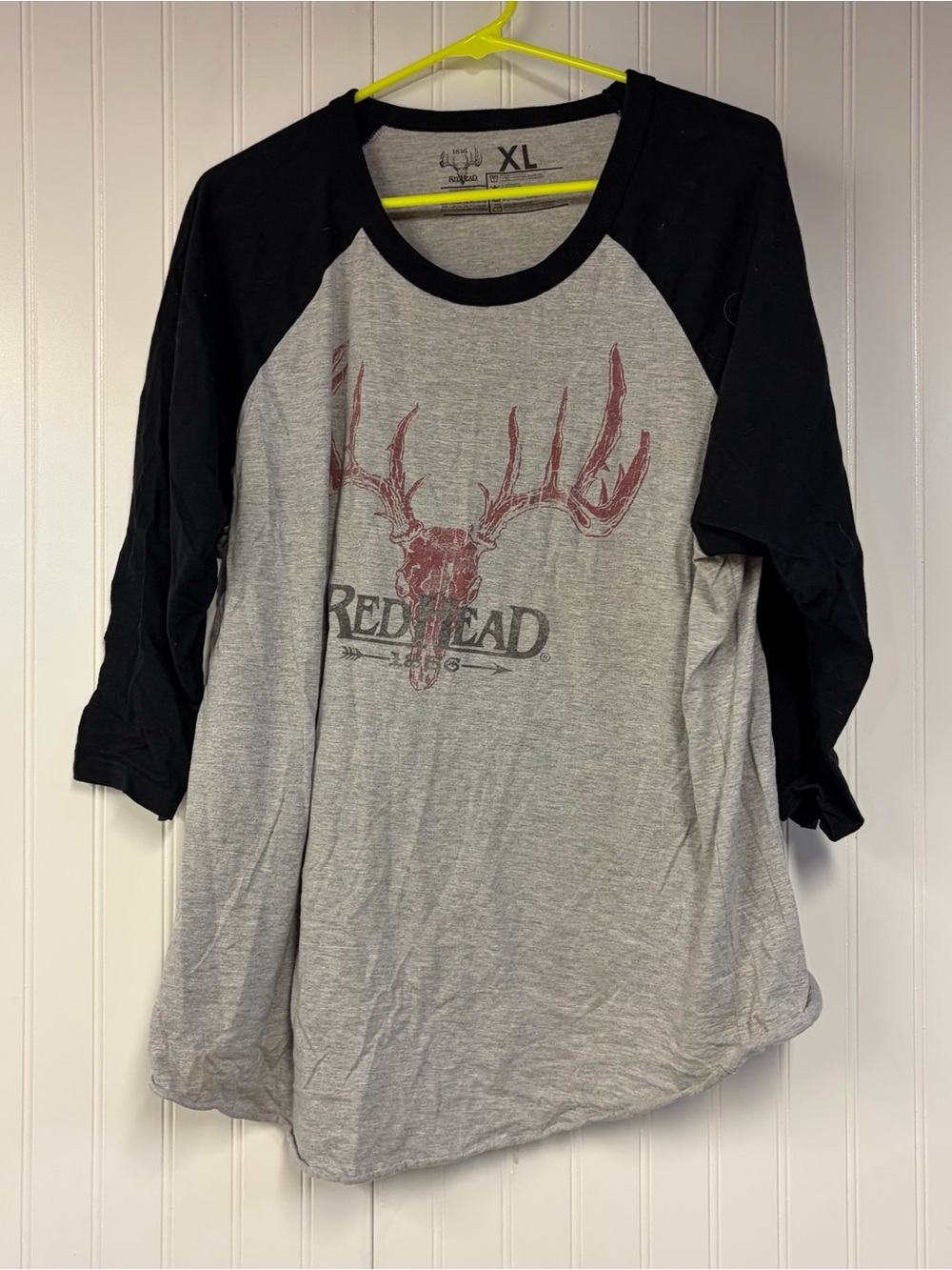 RedHead Raglan Crewneck Tee - Grey & Black XL
